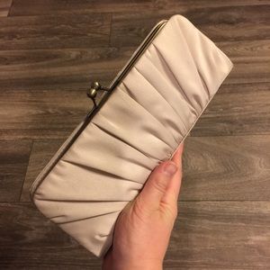 Small satin evening clutch